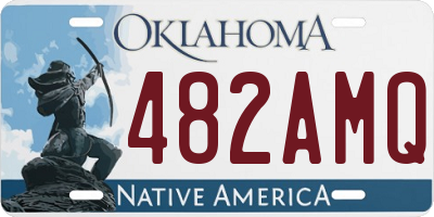 OK license plate 482AMQ