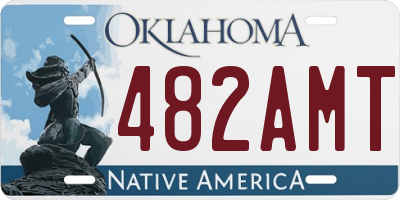 OK license plate 482AMT