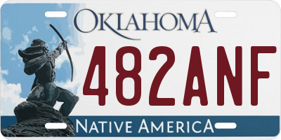 OK license plate 482ANF