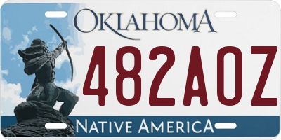 OK license plate 482AOZ