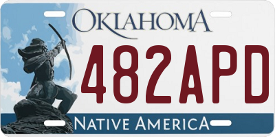 OK license plate 482APD