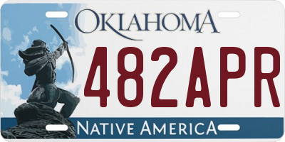 OK license plate 482APR