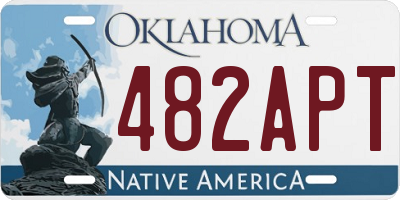 OK license plate 482APT