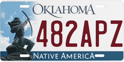 OK license plate 482APZ