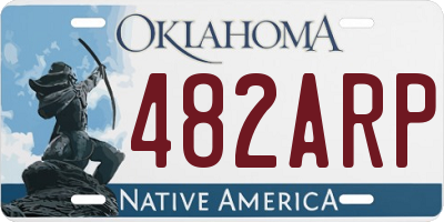 OK license plate 482ARP