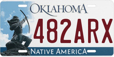 OK license plate 482ARX