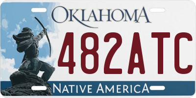 OK license plate 482ATC