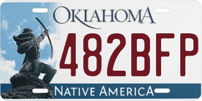 OK license plate 482BFP