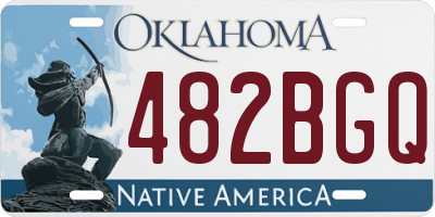 OK license plate 482BGQ