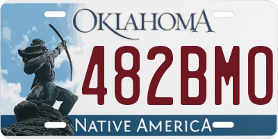 OK license plate 482BMO