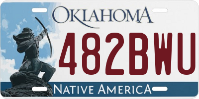 OK license plate 482BWU