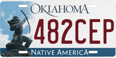 OK license plate 482CEP