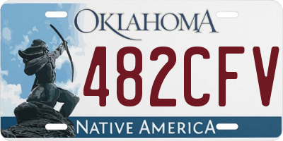 OK license plate 482CFV
