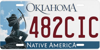 OK license plate 482CIC