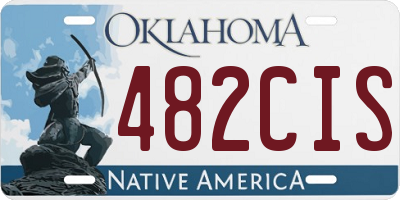 OK license plate 482CIS