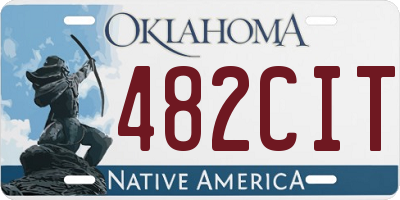 OK license plate 482CIT