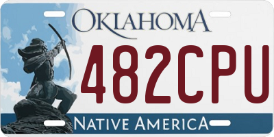 OK license plate 482CPU