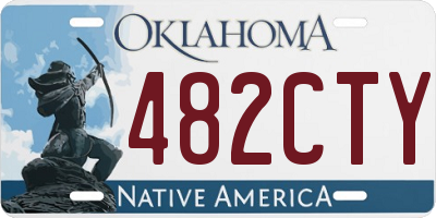 OK license plate 482CTY