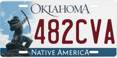 OK license plate 482CVA