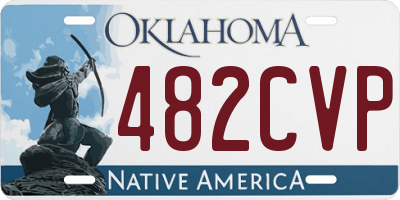 OK license plate 482CVP