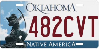 OK license plate 482CVT