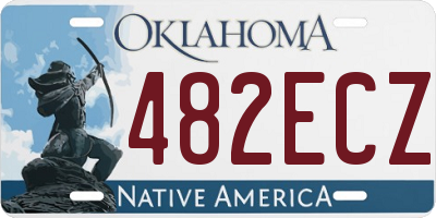 OK license plate 482ECZ