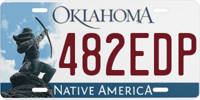 OK license plate 482EDP