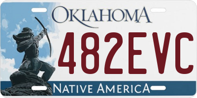 OK license plate 482EVC