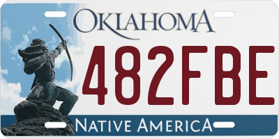 OK license plate 482FBE