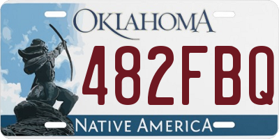OK license plate 482FBQ
