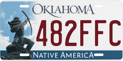 OK license plate 482FFC