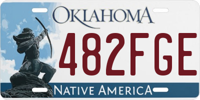 OK license plate 482FGE