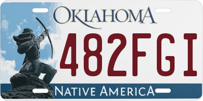 OK license plate 482FGI