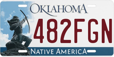 OK license plate 482FGN