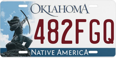 OK license plate 482FGQ