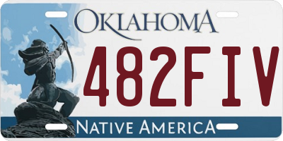 OK license plate 482FIV