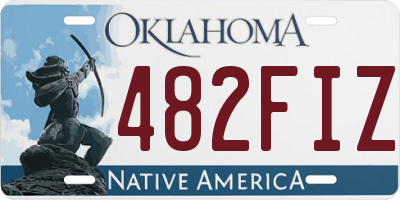 OK license plate 482FIZ