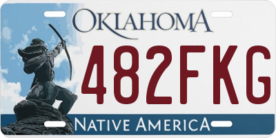 OK license plate 482FKG