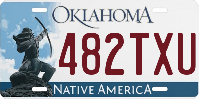 OK license plate 482TXU