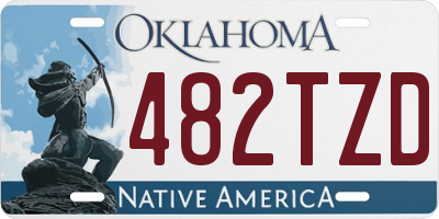 OK license plate 482TZD