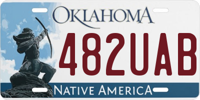 OK license plate 482UAB