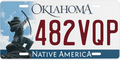 OK license plate 482VQP
