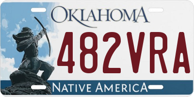 OK license plate 482VRA