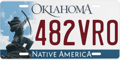 OK license plate 482VRO