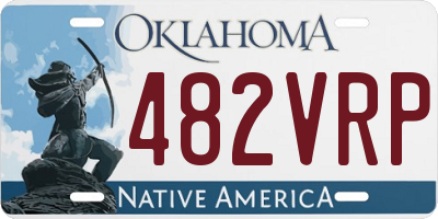 OK license plate 482VRP