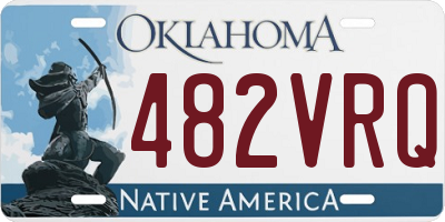 OK license plate 482VRQ