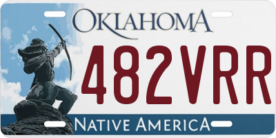 OK license plate 482VRR