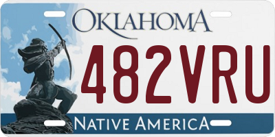 OK license plate 482VRU