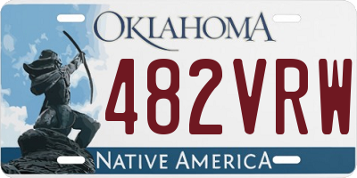 OK license plate 482VRW