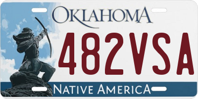 OK license plate 482VSA